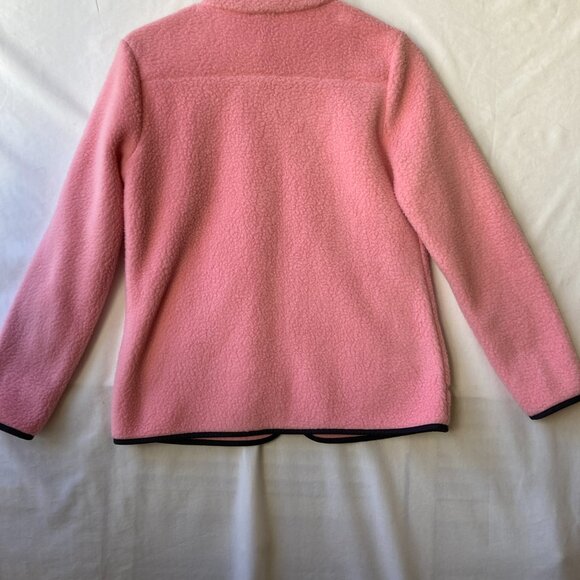 Vintage Talbots Pink Womens Jacket Coat Size Petite Small Full Zip Barbie Fleece - Picture 8 of 15